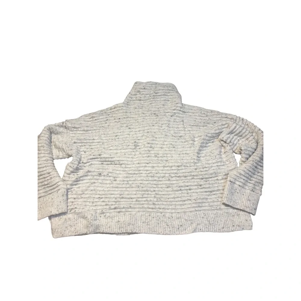 Madewell Textured Turtleneck Sweater‎ Speckled Knit Pullover Cream Womens - Picture 4 of 7